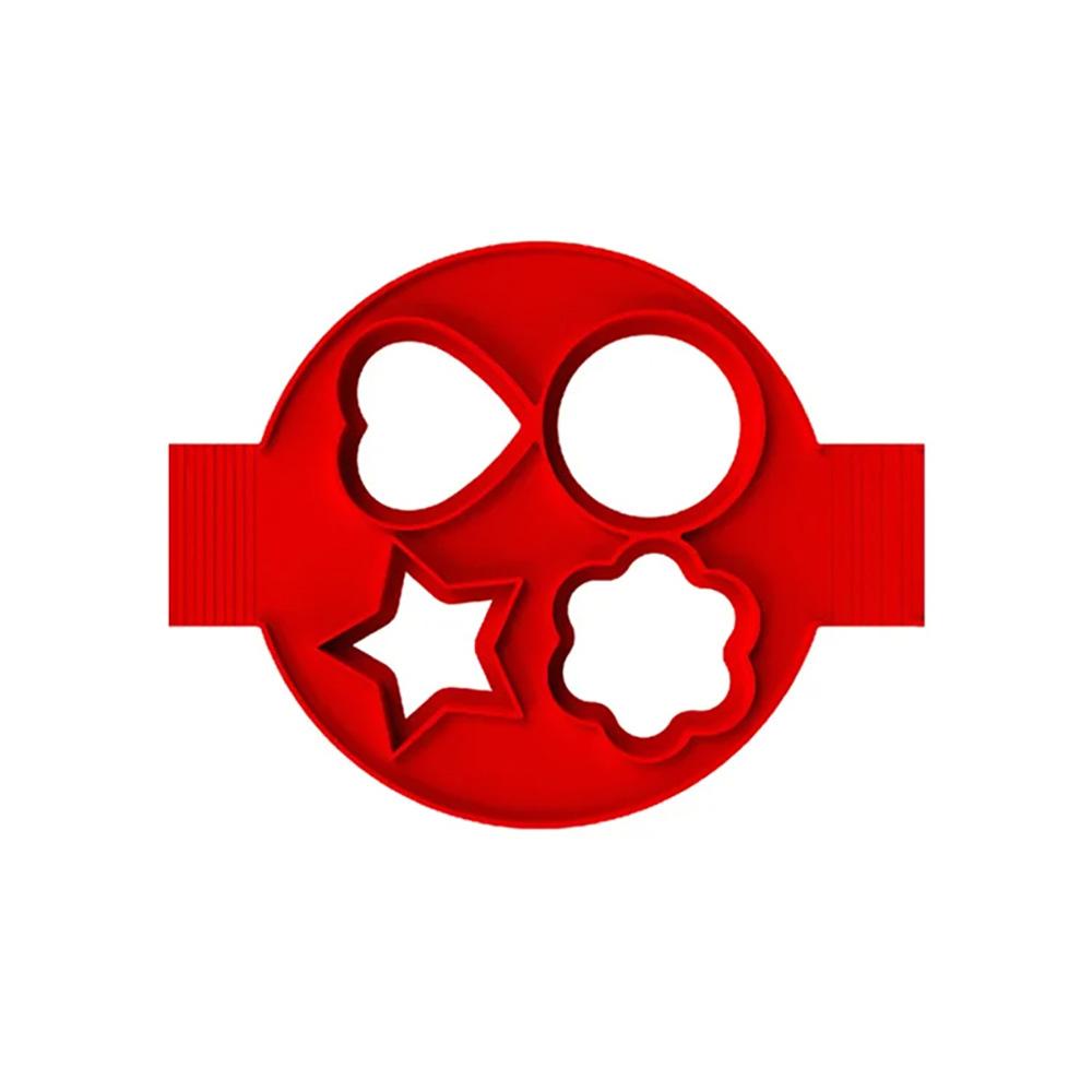 

Силиконовая форма для жарки яиц с 4 отверстиями, антипригарная форма для изготовления блинов, форма для приготовления яиц в форме цветка в форме сердца, формы для колец для яиц