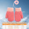 Umeloeo Knitted Cute and Thick Mittens with Drawstring for Winter Warmth and Perfect for Playing In the and Commuting To Elementary School Ages Size