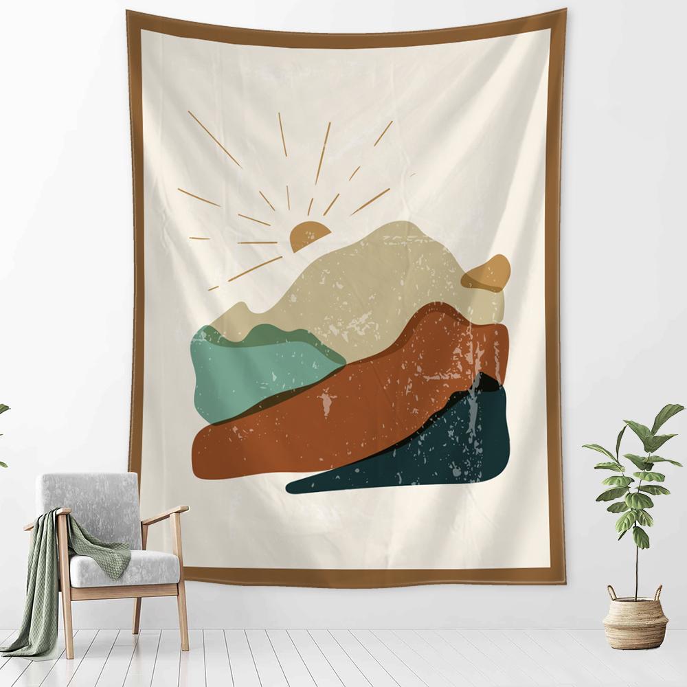 Tapestrie Ilustrație Abstractă Agățat de Perete Vrăjitorie Misterios Minimalist Hippie Pânză de Fundal Decor Acasă