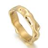 Ring, European and American Creative Personality Irregular Wave Men's Titanium Steel Ring