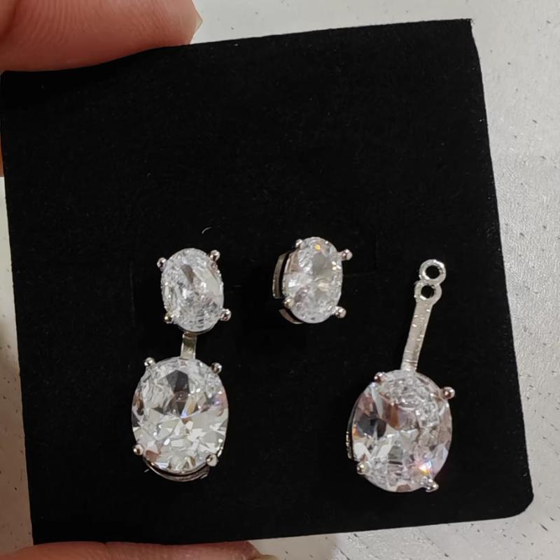 Fashion Charm Sparkling Zircon Women'S Earrings Luxury Gemstone Wedding Accessories Small Earnail Jewelry