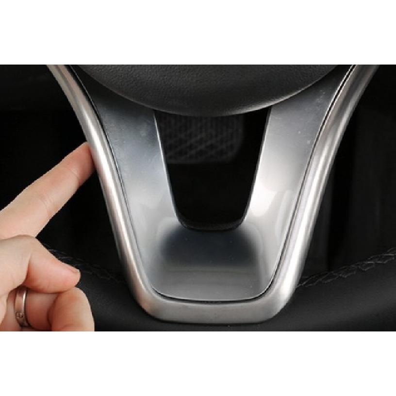 Matte Silver Cover Trim For Benz C-Class W205 Steering Wheel Border Strip 15-18