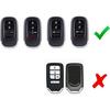 Black "Carbon Fiber" Key Shell For Honda 22/23-up Accord Civic CRV Oval Key Fob