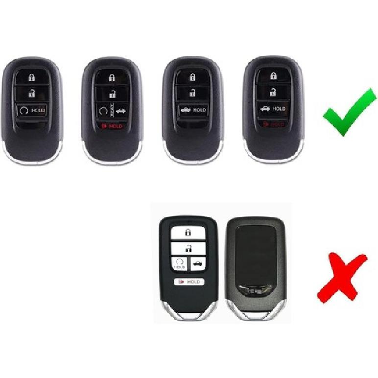 Black "Carbon Fiber" Key Shell For Honda 22/23-up Accord Civic CRV Oval Key Fob