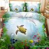 Hot Turtles Bedding Sets Anime Sea Turtles HD Bedspread For Teens Girls Fashion Twin Single Queen King Full Size Duvet Cover
