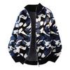 Men's Camouflage Knit Cardigan Sweater - Trendy Zipper Design, Korean Style, Youthful & Versatile.