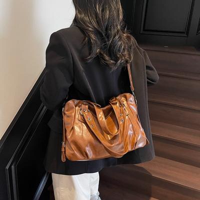 Retro Tasche Damen große Kapazität neue lässige Umhängetasche beliebt tragbare Klasse Tragetasche