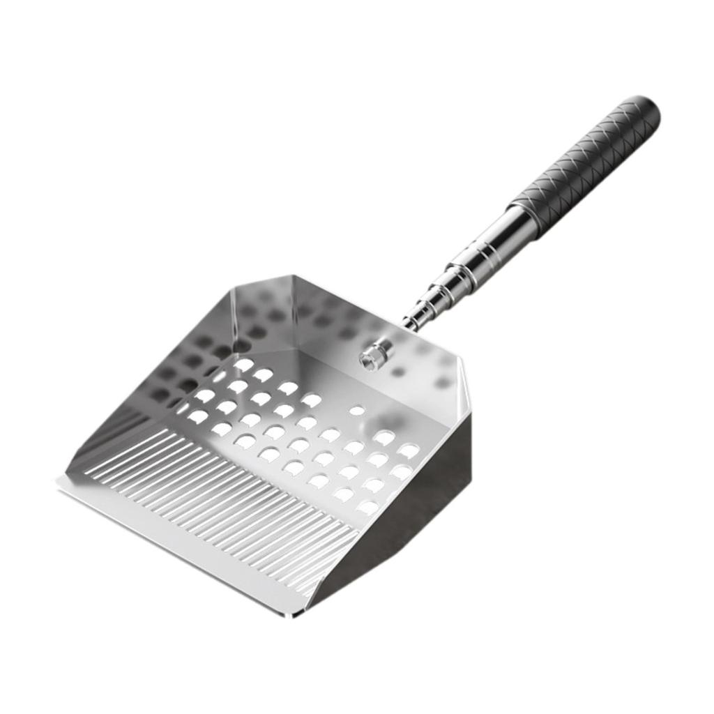 Ergonomic Sand Scoop Stainless Steel Sifting Tool Durable Beach Spade for Shell Collecting and Cat Litter Cleaning