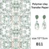 Creative Flower Designs Transfer Sheets Essential Jewelry Making Floral Transfer Sheets for Clay Jewelry Charm
