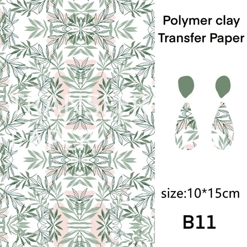 Creative Flower Designs Transfer Sheets Essential Jewelry Making Floral Transfer Sheets for Clay Jewelry Charm