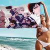Anime Blue Lock Microfiber Blanket Quick Drying Beach Towels Oversized Printing Super Absorbent Pool Towel Blanket