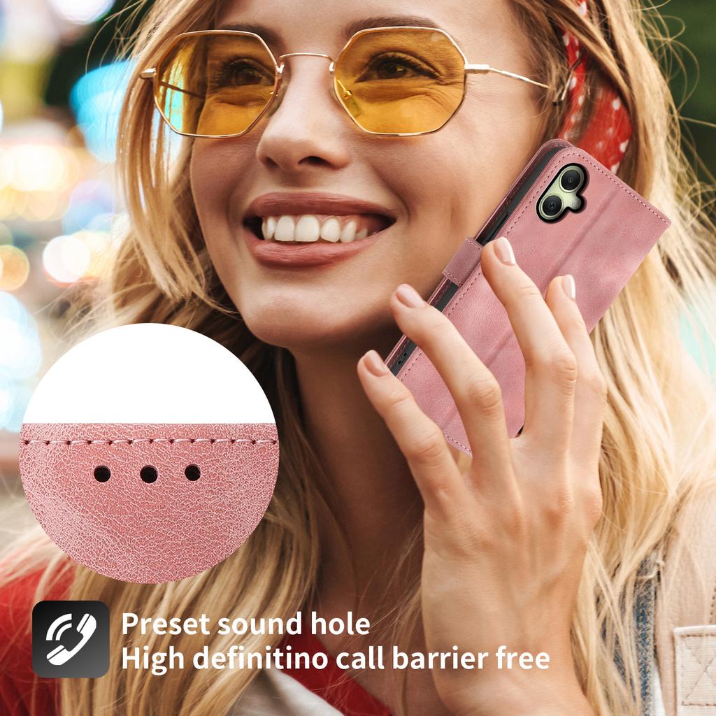 For Samsung Galaxy A07 4G Case Flower Pattern PU Leather Wallet Phone Cover with Strap