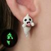 Practical Ghostly Ear Accessories Sturdy Soft Clay Earrings Accessory with Persistent Nighttime Fashion Accessory