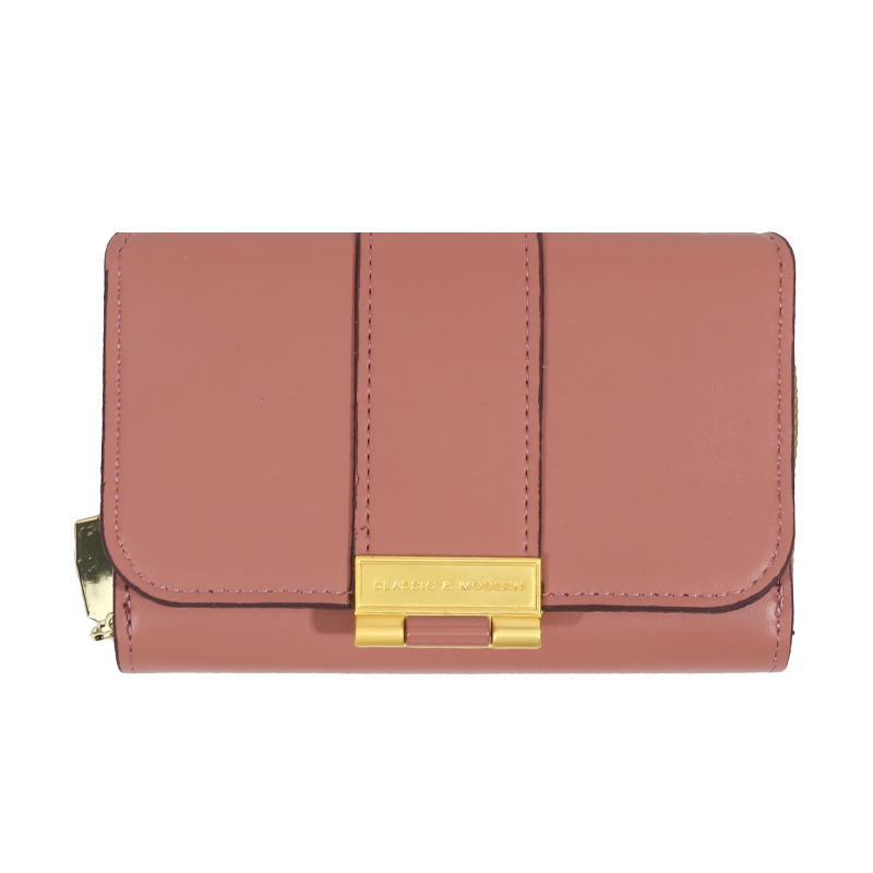 

Многофункциональный кошелек Модный Универсальный кошелек для монет Трехслойный держатель для карт Кошелек One Size темно-розовый