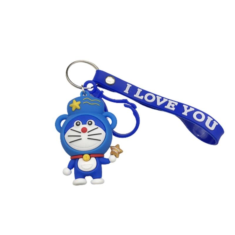 Cute Doraemon Toy Figures Keychain Bag Pendant For Kids Birthday Gift Anime Fans
