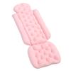 Full Body Bath Pillow Ergonomic Removable Soft Cushioned Bathtub Pillow with Suction Cup for Head Neck Shoulder Support Pink