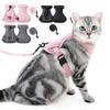 Verstellbares reflektierendes Katzengeschirr mit 1,4 m Leine, atmungsaktive Sandwich-Mesh-Ausbruchsichere Haustier-Walking-Weste