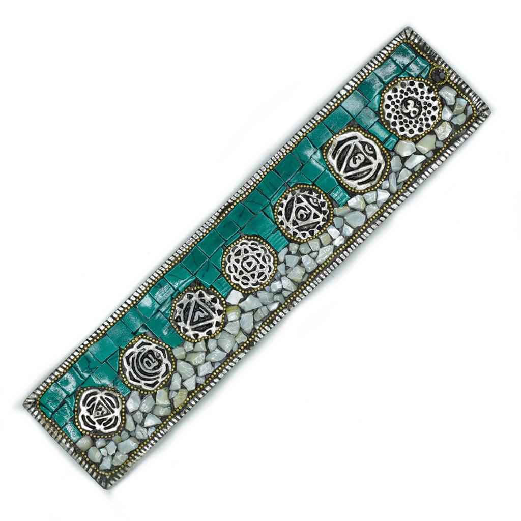 Incense Holder Seven Chakra Tibetan Ceramic Mosaic