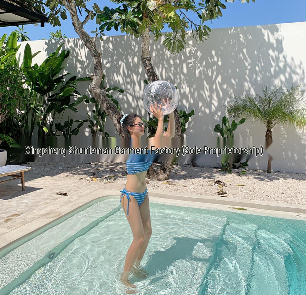 Dámské pruhované bikiny: High-End, Sexy, Styl Čisté Touhy pro Horké Prameny