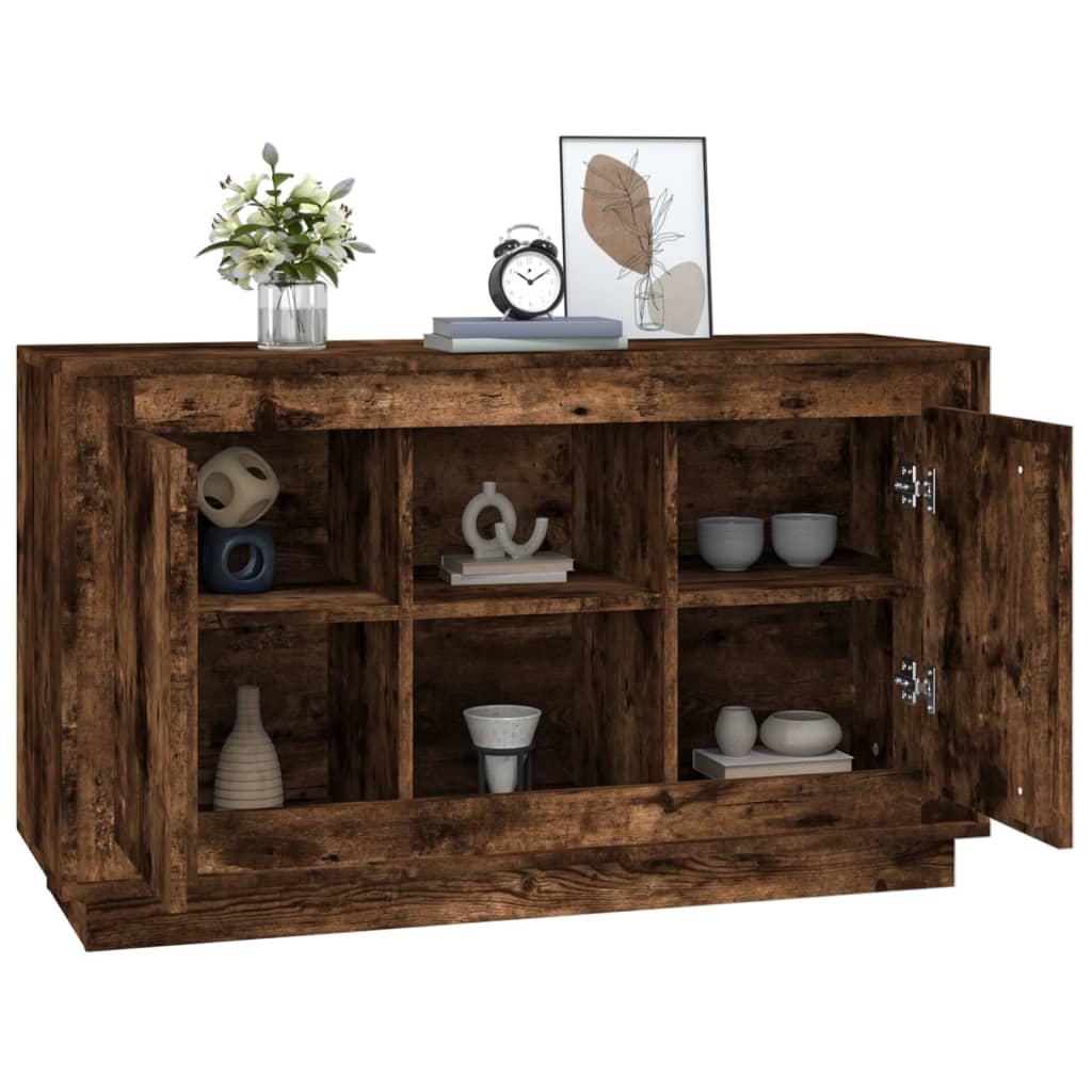 Sideboard Smoked Oak 102x35x60 cm Wood Based Panel
