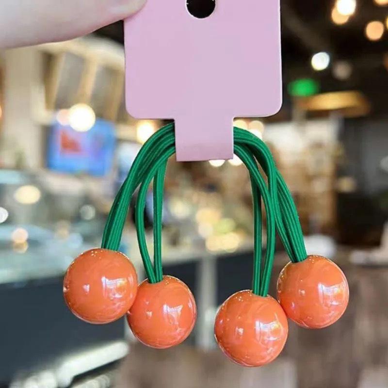 

1 пара мультяшных красочных шариков, веревка для волос, резинки для волос, резинки для волос, аксессуары для волос оранжевый