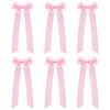 6 Pcs Candlestick Bow Decor Large Candle Holder Ribbon Bows Dining Table Centerpieces for Gift Wrapping Wedding Bridal Shower Bachelorette Party Decor