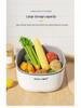 Multifunctional Ultrasonic Vegetable & Fruit Washer with Large Capacity Basin and Drain Basket