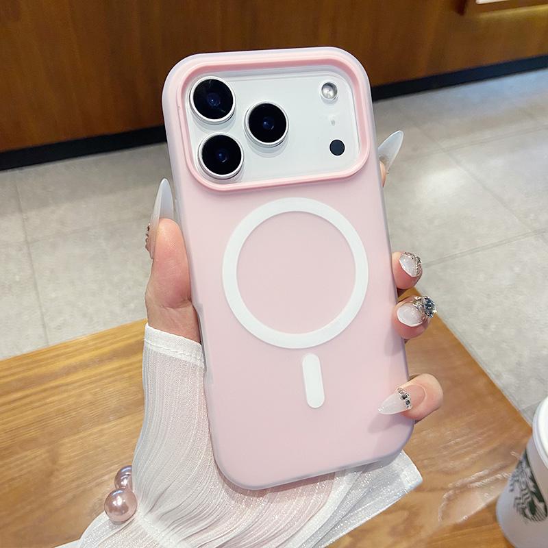 Luxury 2 in1 Candy Magnetic Wireless Charging Case for IPhone 17 Air 12 13 14 15 16 Pro Max TPU+PC Shockproof Bumper Cover