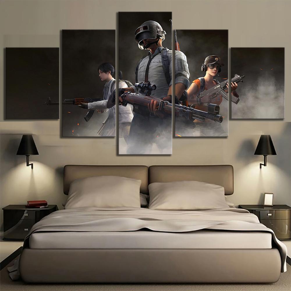 

5Pcs 10 Pubg Battlegrounds Game Modular Wall Art Canvas Posters Pictures Paintings Home Decor Accessories Living Room Decoration 20x35 20x45 20x55cm