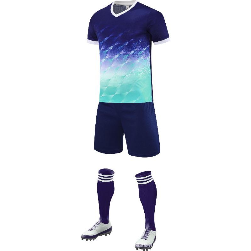 

Football jersey set children s male and female adult campus game training jersey quick drying print print jersey group buying 5XL королівський синій колір