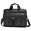 Pánská kožená aktovka 15,6 palcová taška na notebook velká brašna messenger crossbody taška přes rameno pro kancelářské podnikání nastavitelný popruh