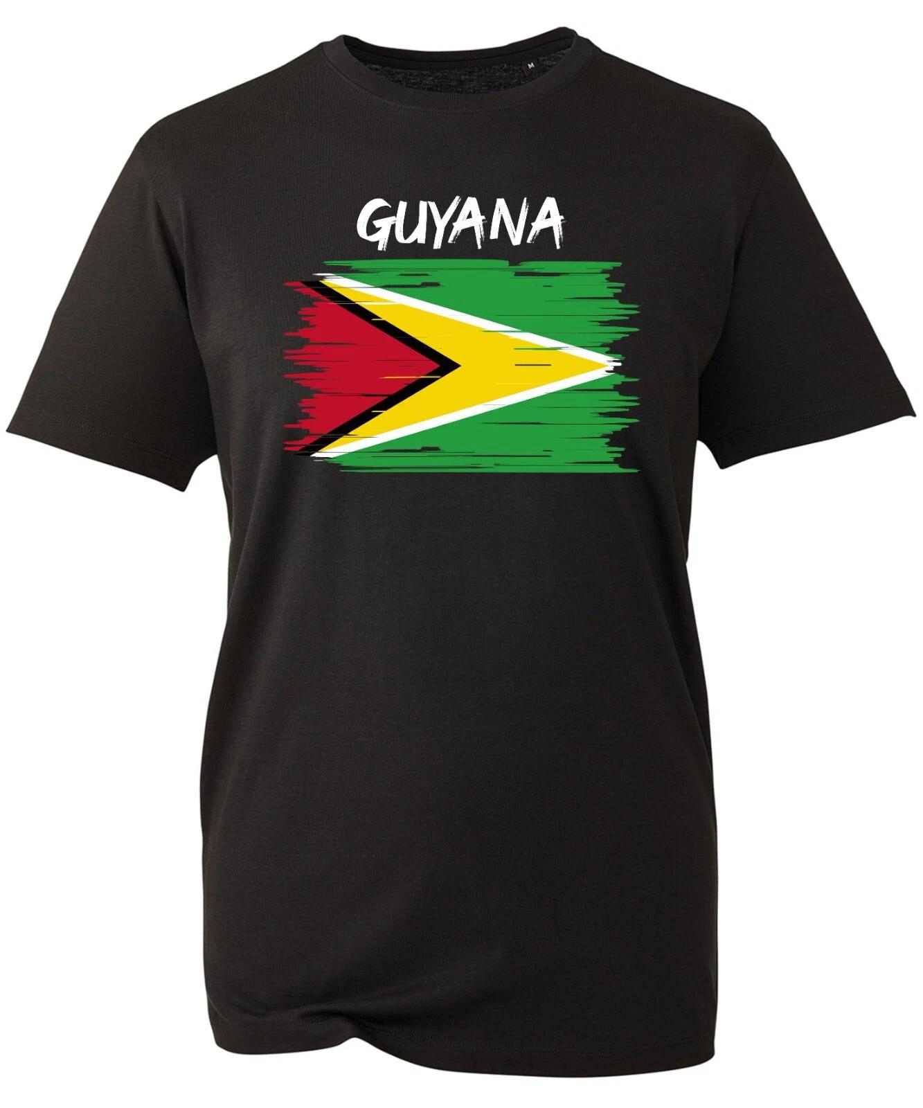 Guyana - Country Flag T-Shirt Nationality Supporter Sports Patriots Guyanese Day 4XL