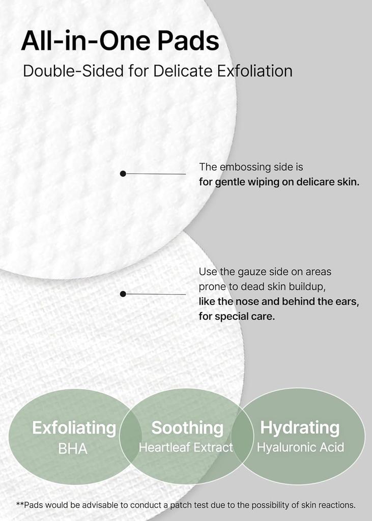 Celimax Ji Woo GAE Heartleaf BHA Peeling Pad, 60 Pads, 4.22 Fl Oz (125 Ml)