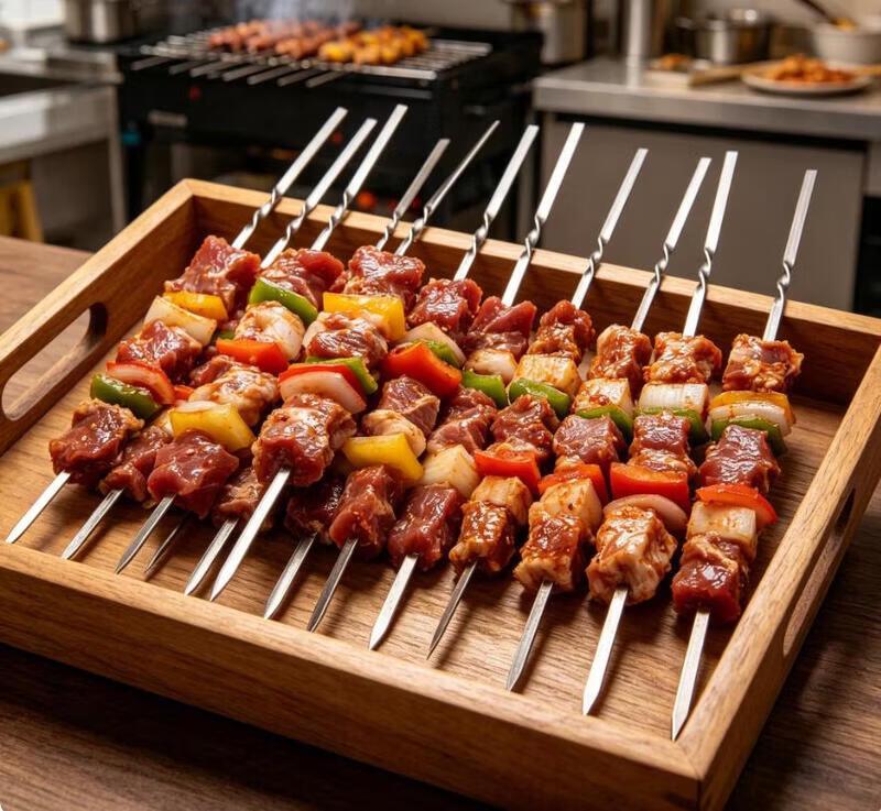 ZLIII Stal Nierdzewna 304 Szaszłyki BBQ (Opakowanie 50 sztuk)
