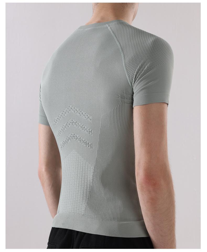 Men's Quick-Drying Seamless Compression T-Shirt - Ideal for Yoga, Cycling & Fitness
