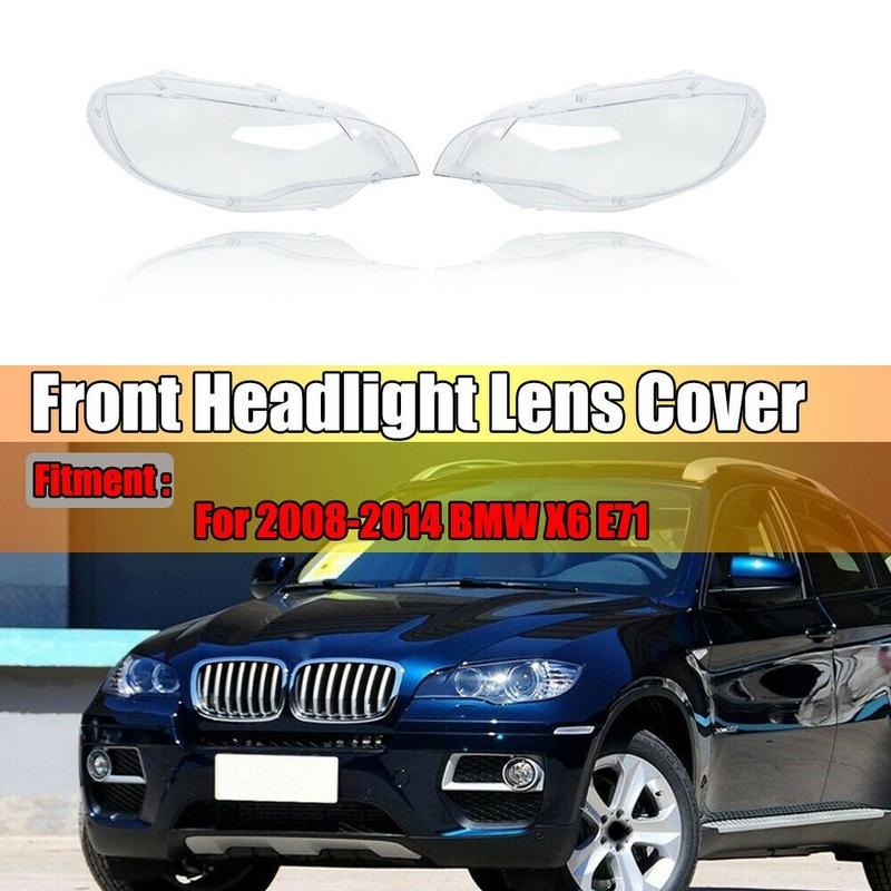 Car Headlight Cover Glass Head Light Lamp Xenon Lens Shell Cover For-BMW E71 X6 2008-2014