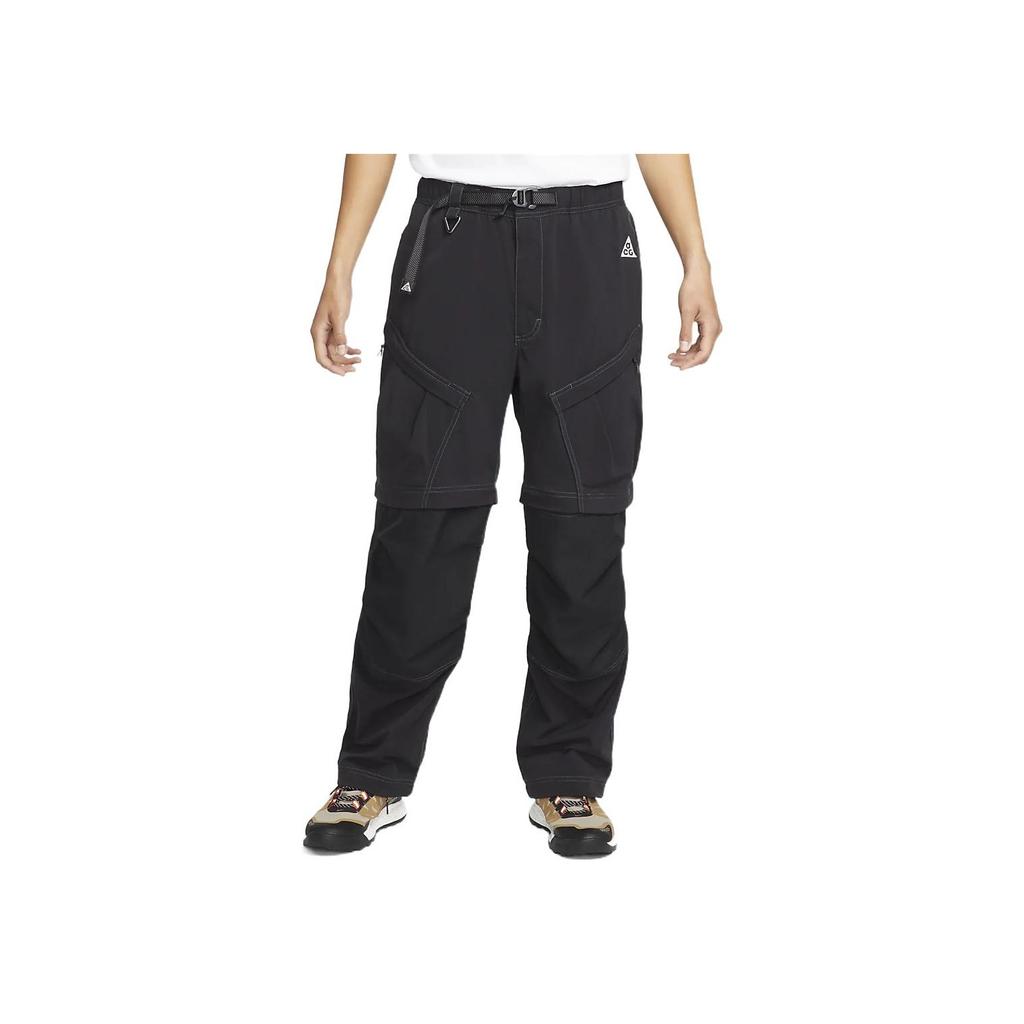 Nike Pantaloni Cargo Convertibili Multitasche Monocolore ACG Uomo Pantaloni Neri DN3944-010