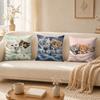 Vibrant Style Charming Kitten Pillow Case Breathable Organic Short Plush Cushion Covers WrinkleResistant Soft Durable