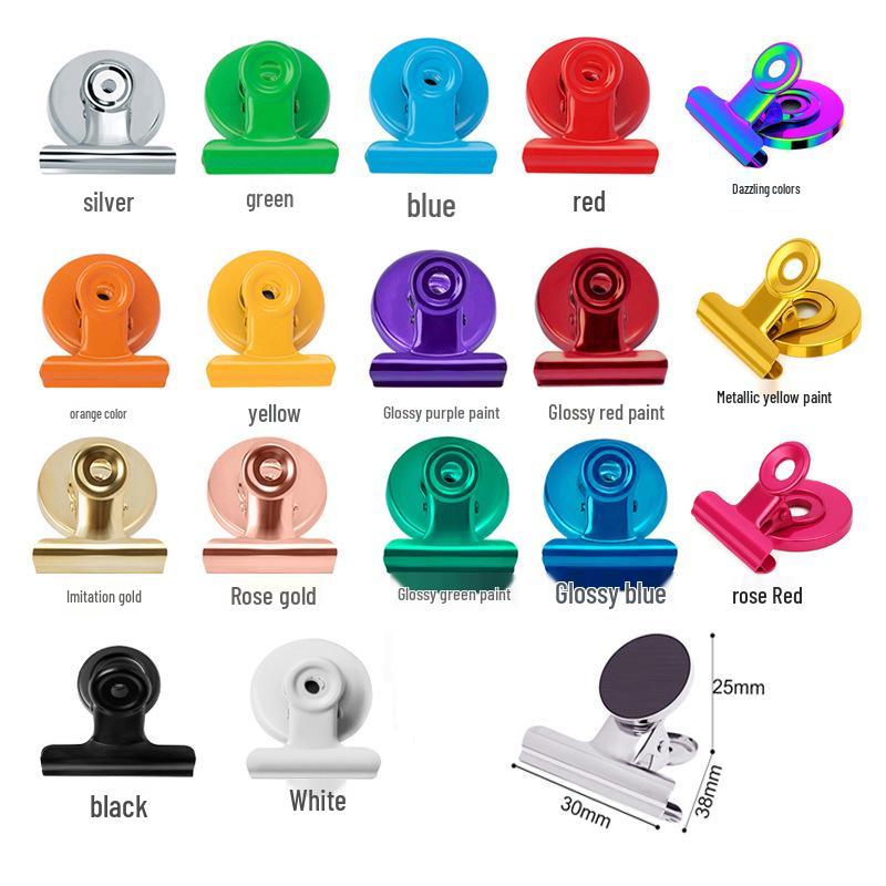 31mm Round Magnetic Clip – Strong, Colorful Refrigerator and Shelf Magnet Clips