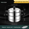 HUIHUADU 28cm Stainless Steel Double Layer Steamer