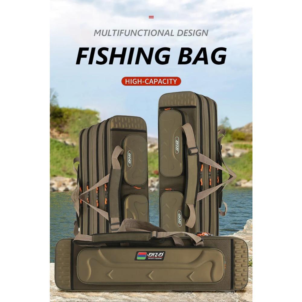 Outdoor 3/4 Layer Fishing Rod Bag 80-130CM Waterproof Fishing Tackle Bags Carp/Sea Fishing Pole Storage Reel Lure Tool Case