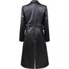 European and American medieval clothing medium and long PU leather trench coat retro role-playing leather jacket