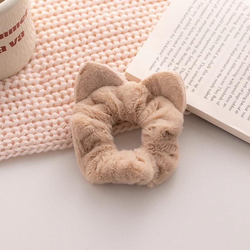 Katzenohren Plüsch Elastische Haarbänder Süße Haarseil Krawatten Mädchen Haarspangen Kinder Kawaii Kopfbedeckungen Kopfbedeckungen Kinder Haar-Accessoire