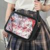 PU Solid Color Itabag Zipper Bag Shoulder Bag Casual Transparent Bags  Women