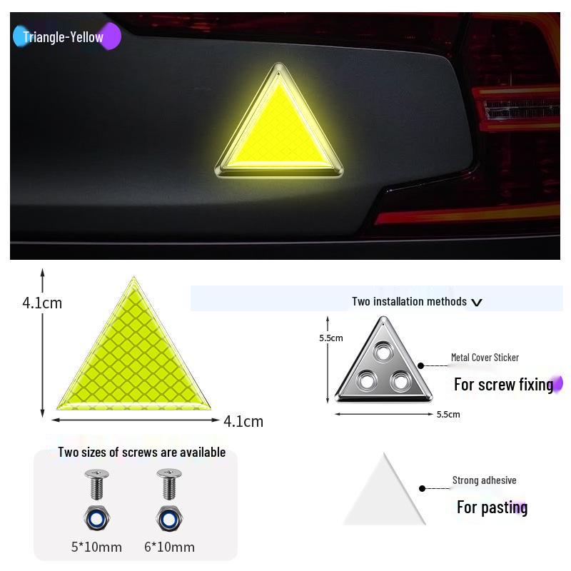 Reflektierender Warnschild-Aufkleber für Autos, Motorräder, Elektrofahrzeuge und Fahrräder