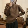 2026 Autumn/Winter Milk Almond Knit Top: Korean Style, Women's Versatile Soft & Cozy Pullover Sweater