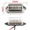 2PCS 6 LED Car License Number Plate Light For SUV Truck Trailer Van Tag Step Lamp White Bulbs Car Products License Plate Lights License Plate Lights