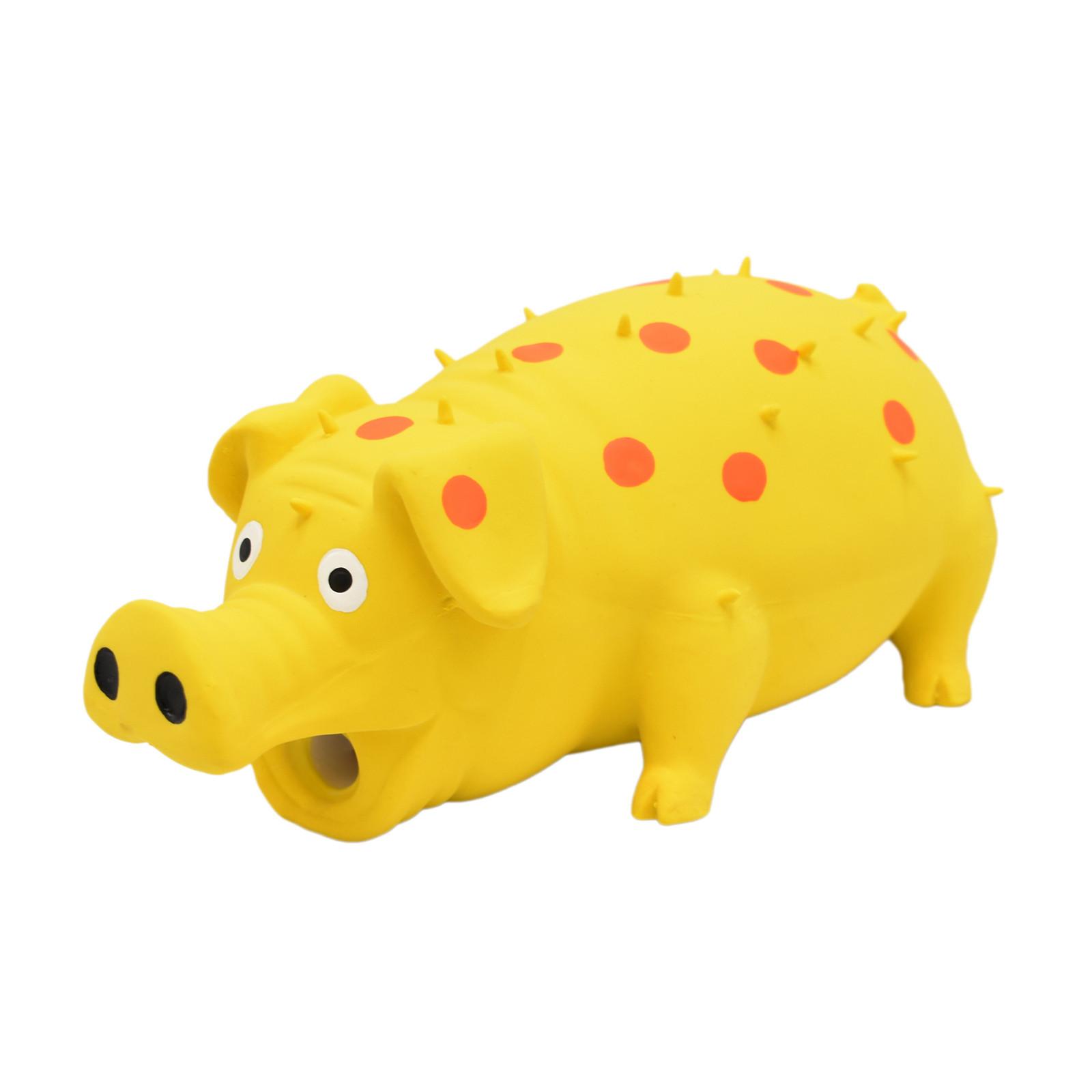 

Игрушки для собак, головоломки с молярами, голос свиньи, латексные игрушки для домашних животных, латексная свинья, латексная игрушка для собак, скрипучая игрушка в горошек, игрушка для собак-свиней One Size жёлтый