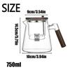 750ml Tea Pot with Infusers Heat Resistant One-button Filtering Teapot  Drinkware