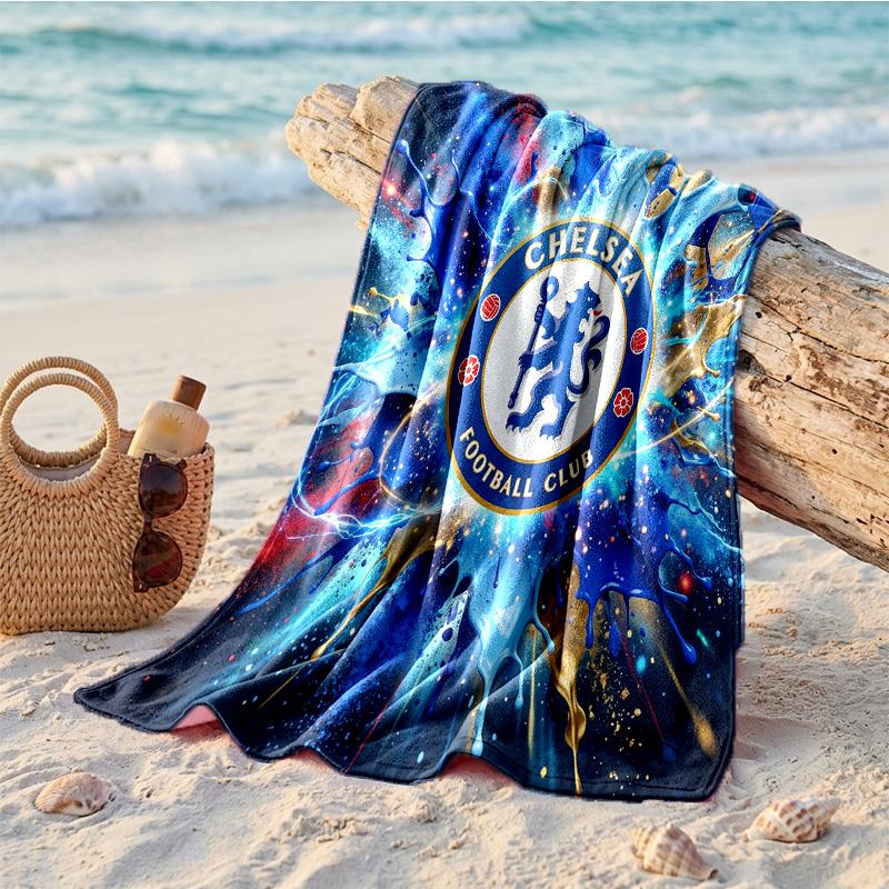 Asciugamano da Spiaggia in Microfibra con Stampa Chelsea FC Asciugatura Rapida Assorbente Grande Asciugamano per Spiaggia Nuoto Viaggio
